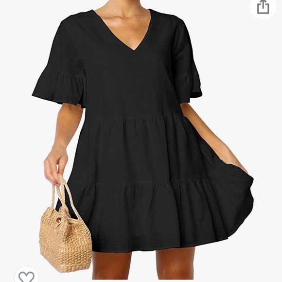 FANCYLINN Shift Dress with Pockets and Ruffle Hem - Picture 3 of 5